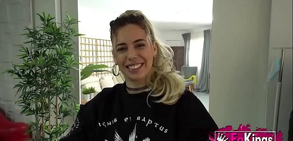  Lola teases and bangs a young rookie at his first casting